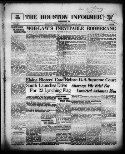 Houston Informer, Jan 20, 1923