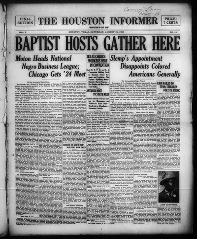 Houston Informer, Aug 25, 1923