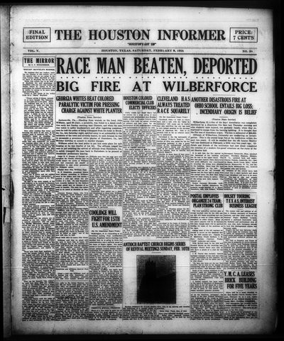 Houston Informer, Feb 9, 1924