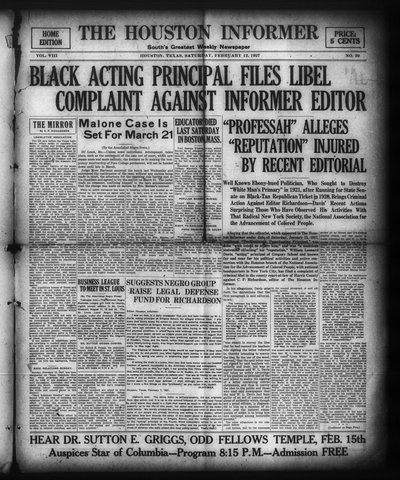 Houston Informer, Feb 12, 1927