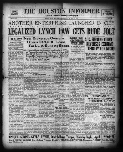 Houston Informer, Apr 9, 1927