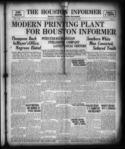 Houston Informer, Apr 16, 1927