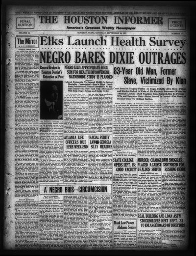 Houston Informer, Sep 10, 1927