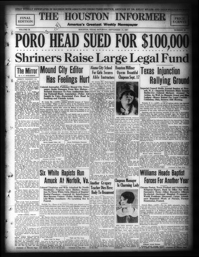 Houston Informer, Sep 17, 1927