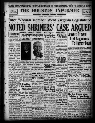 Houston Informer, Jan 21, 1928