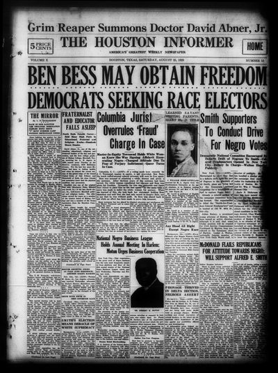 Houston Informer, Aug 25, 1928