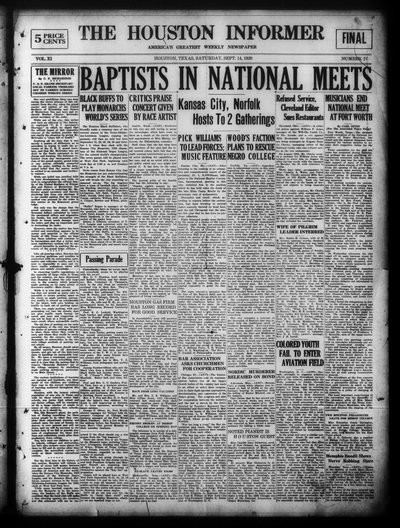 Houston Informer, Sep 14, 1929
