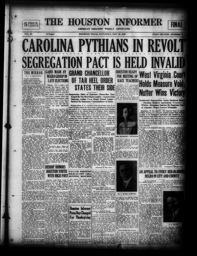 Houston Informer, Nov 23, 1929