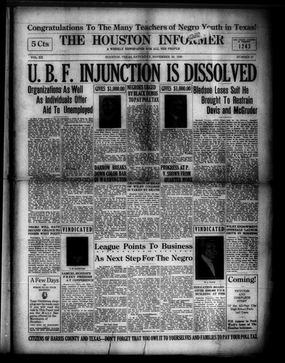 Houston Informer, Nov 29, 1930
