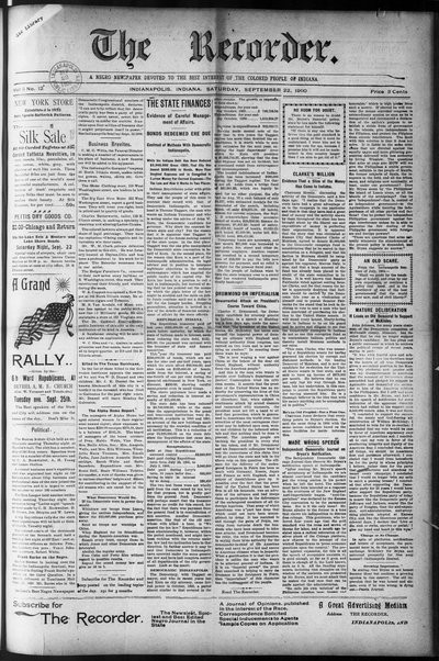 The Recorder, Sep 22, 1900