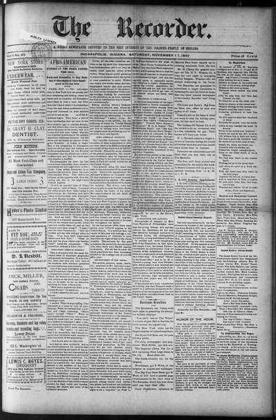 The Recorder, Nov 17, 1900