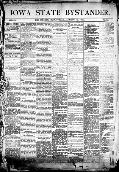 Iowa State Bystander, Jan 12, 1900
