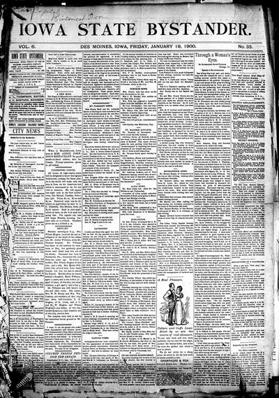 Iowa State Bystander, Jan 19, 1900