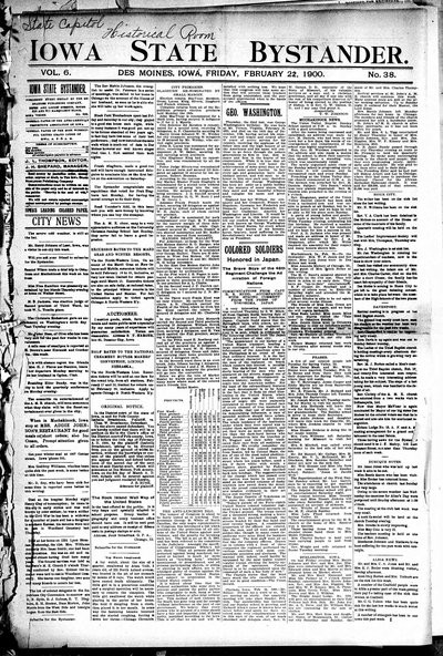 Iowa State Bystander, Feb 23, 1900