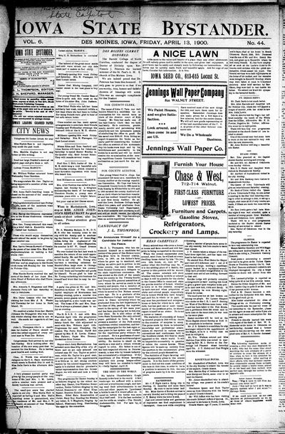 Iowa State Bystander, Apr 13, 1900