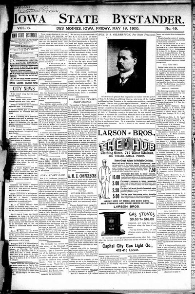 Iowa State Bystander, May 18, 1900