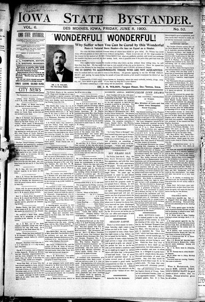 Iowa State Bystander, Jun 8, 1900