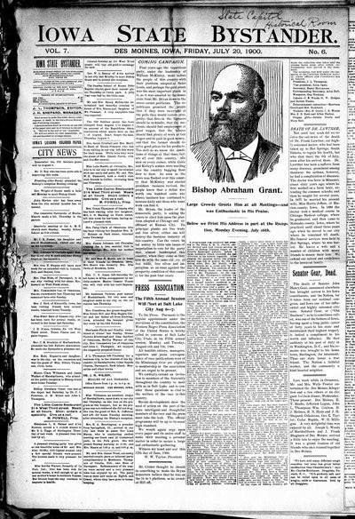 Iowa State Bystander, Jul 20, 1900