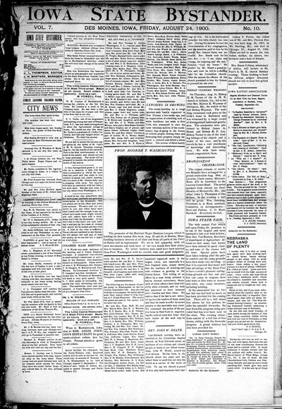 Iowa State Bystander, Aug 24, 1900
