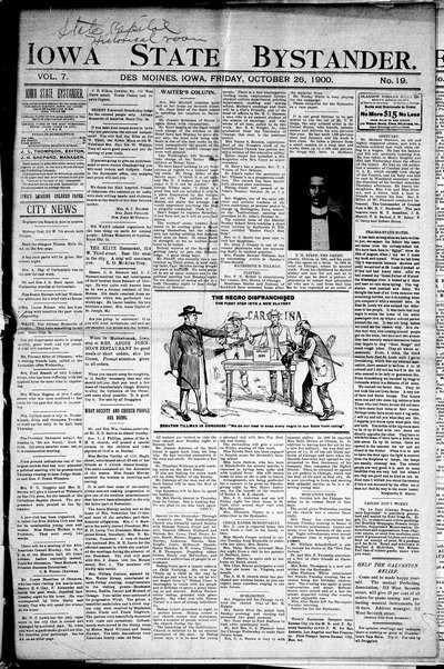 Iowa State Bystander, Oct 26, 1900