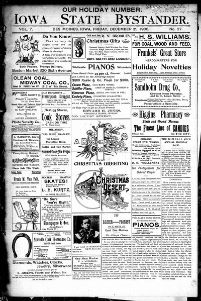 Iowa State Bystander, Dec 21, 1900