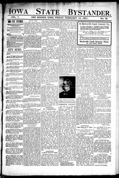 Iowa State Bystander, Feb 15, 1901
