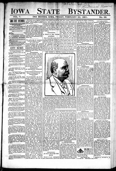 Iowa State Bystander, Feb 22, 1901