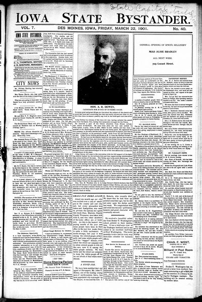 Iowa State Bystander, Mar 22, 1901