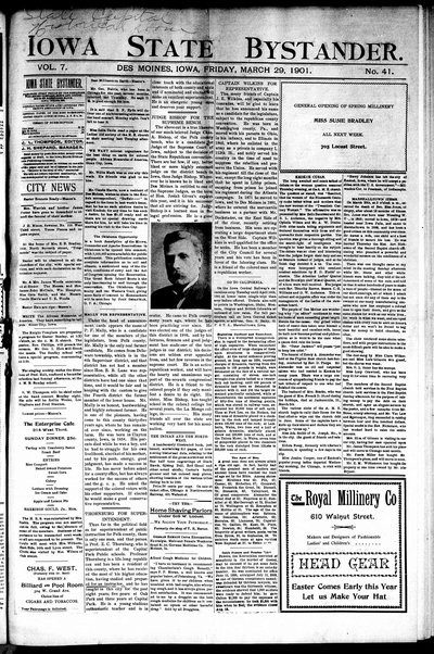 Iowa State Bystander, Mar 29, 1901