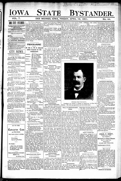 Iowa State Bystander, Apr 19, 1901