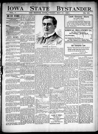 Iowa State Bystander, May 31, 1901