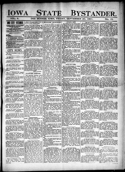 Iowa State Bystander, Sep 20, 1901