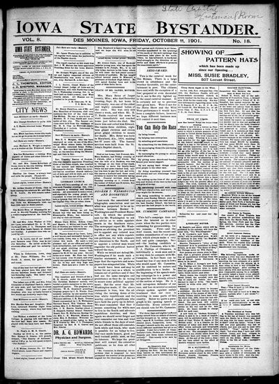 Iowa State Bystander, Oct 11, 1901