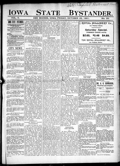Iowa State Bystander, Oct 25, 1901