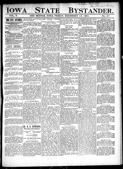 Iowa State Bystander, Dec 13, 1901