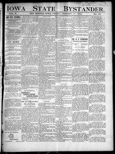 Iowa State Bystander, Jan 17, 1902