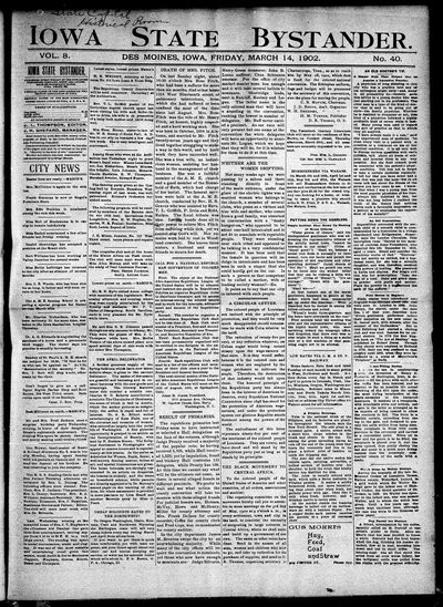 Iowa State Bystander, Mar 14, 1902