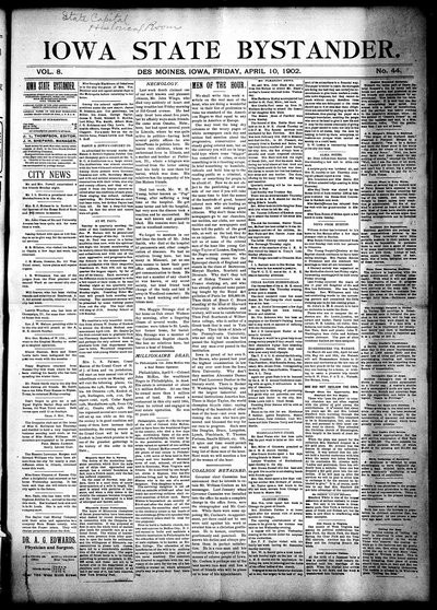 Iowa State Bystander, Apr 11, 1902