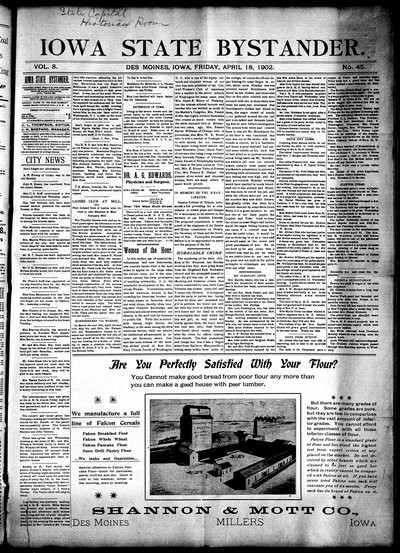 Iowa State Bystander, Apr 18, 1902