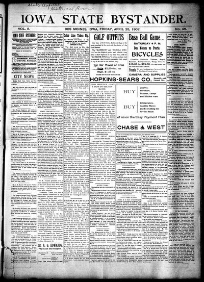 Iowa State Bystander, Apr 25, 1902