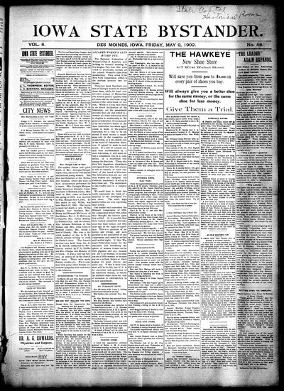 Iowa State Bystander, May 9, 1902