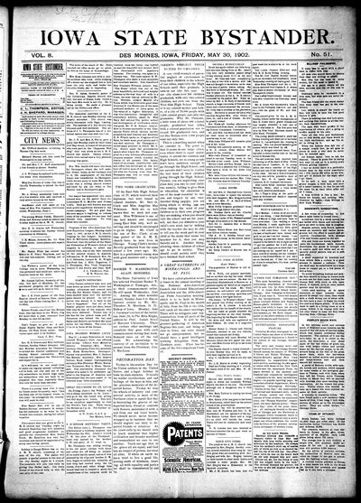 Iowa State Bystander, May 30, 1902