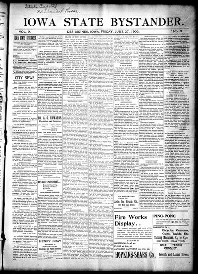 Iowa State Bystander, Jun 27, 1902