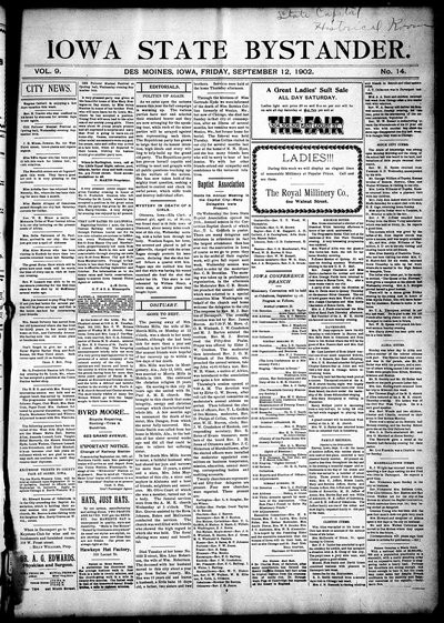 Iowa State Bystander, Sep 12, 1902