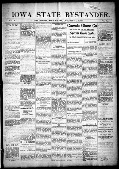 Iowa State Bystander, Oct 17, 1902