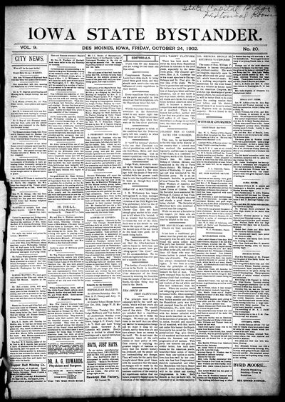 Iowa State Bystander, Oct 24, 1902