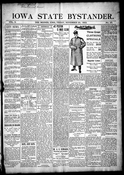 Iowa State Bystander, Nov 28, 1902