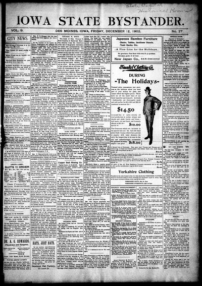 Iowa State Bystander, Dec 12, 1902