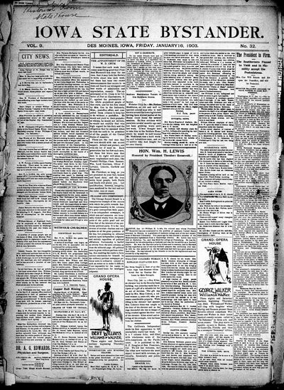 Iowa State Bystander, Jan 16, 1903