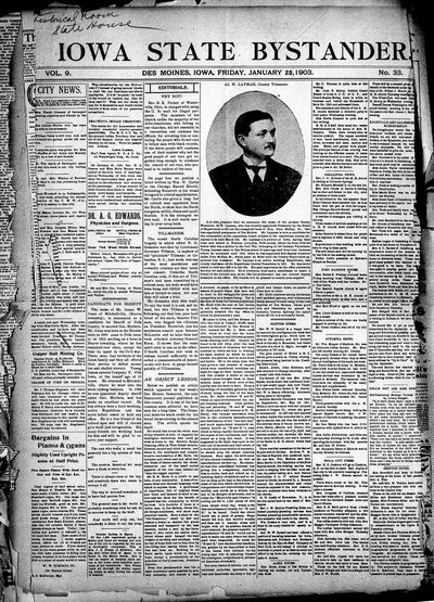 Iowa State Bystander, Jan 23, 1903
